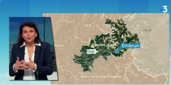 Extrait du reportage de France 3 sur les cartes de vœux de La Girouette à Embrun